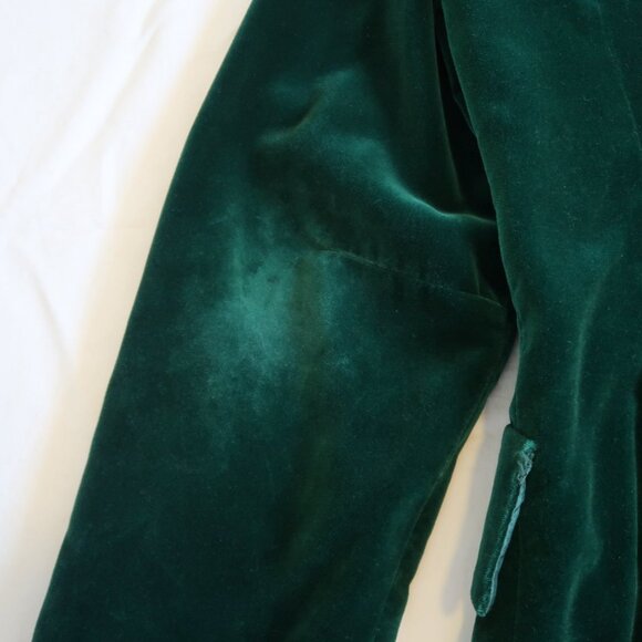 Vintage Koret of California Green Velvet Classic Womens Blazer Jacket - Picture 3 of 3